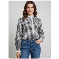 Camisa cuadros mujer manga larga