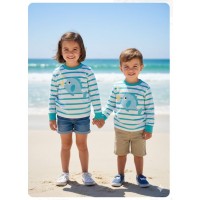 Sudadera rayas pez Mon petit bonbon