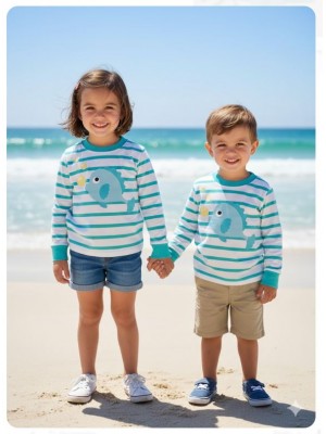 Sudadera rayas pez Mon petit bonbon