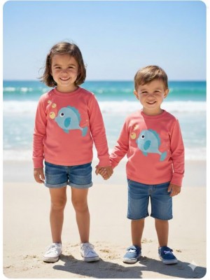 Sudadera unisex coral peces Mon petit bonbon