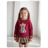 Conjunto oso basket teddy grana sudadera y braga Ana Leza