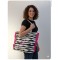 Bolsa de tejido animal print bordado sardinas