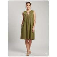 Vestido verde pechera