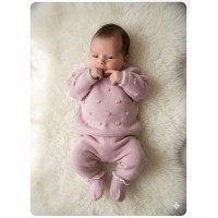 Conjunto bebe Monaco Kauli rosa empolvado