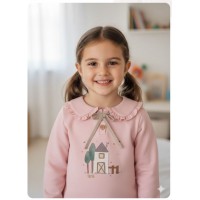 Sudadera niña rosa granja pio pio