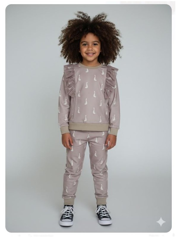 Conjunto sudadera pantal&oacute;n ocas Mon petit bonbon