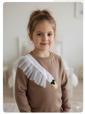 Sudadera cisne volante tul Mon petit bonbon