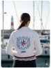 Chaqueta blanca mujer bordado nautico