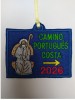 Parche bordado Apostol camino portugués costa con año