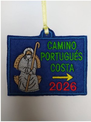 Embroidered patch Apostle Portuguese Way Coast with year