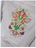 Chaqueta blanca mujer bordado multicolor espalda