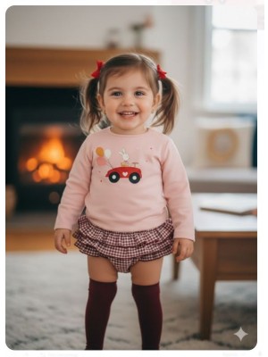 Conjunto sudadera conejo en coche y braga con volante Pio pio