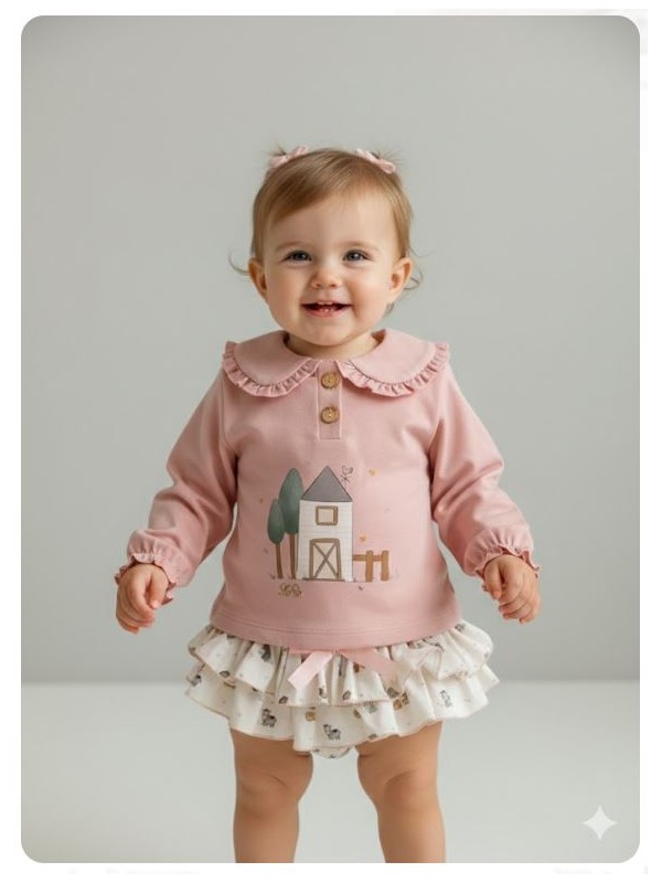 Conjunto sudadera casa y arboles de Pio pio