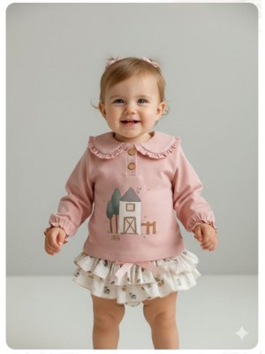 Conjunto sudadera casa y arboles de Pio pio