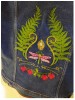 Chaqueta vaquera bordado helechos