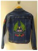 Chaqueta vaquera bordado helechos