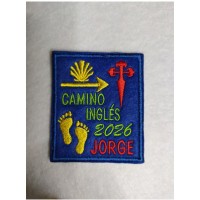English Camino de Santiago patch with your name and year