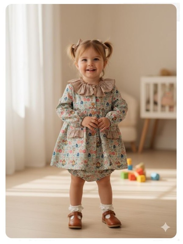 Jesusito verde agua casitas Mon petit bonbon