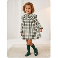 Vestido cuadros verde Mon petit bonbon