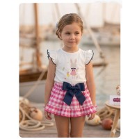 Conjunto conejos braga cuadros Mon petit bonbon