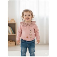 Sudadera rosa india Mon petit bonbon