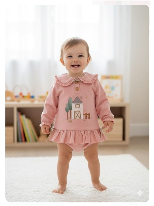 Jesusito felpa rosa casita arboles pio pio