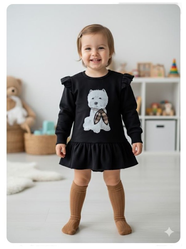 Jesusito felpa negro perrito de Mon petit bonbon