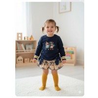 conjunto árbol osos bosque sudadera braga falda Mon petit bonbon