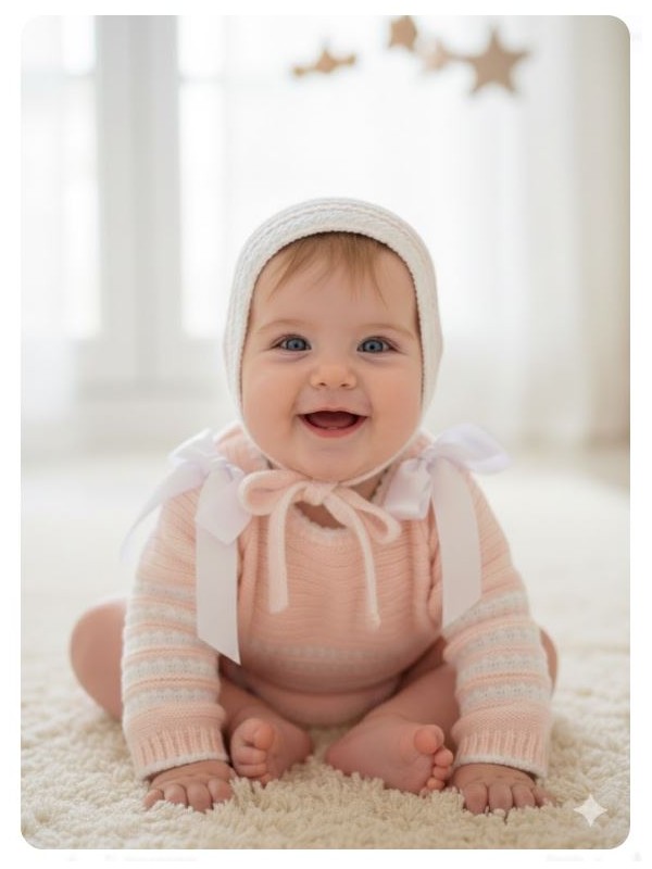 Conjunto bebe punto rayas Nini