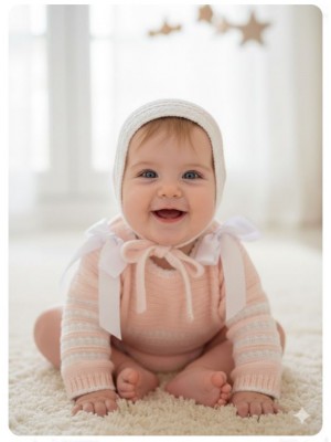 Conjunto bebe punto rayas Nini