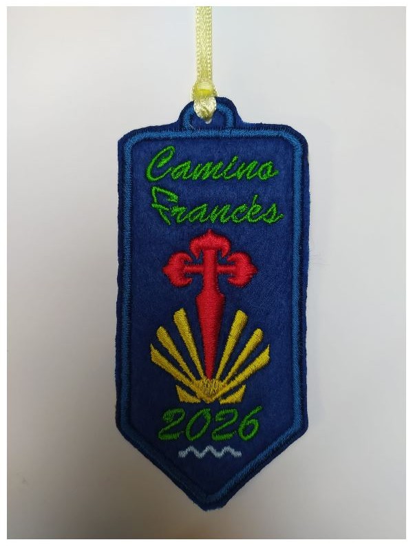 Custom 3D arrow embroidered patch path and year