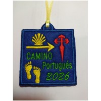 Parche pies camino Santiago para personalizar nombre de camino y año