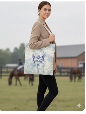 Bolsa equestrian algodón con bordado