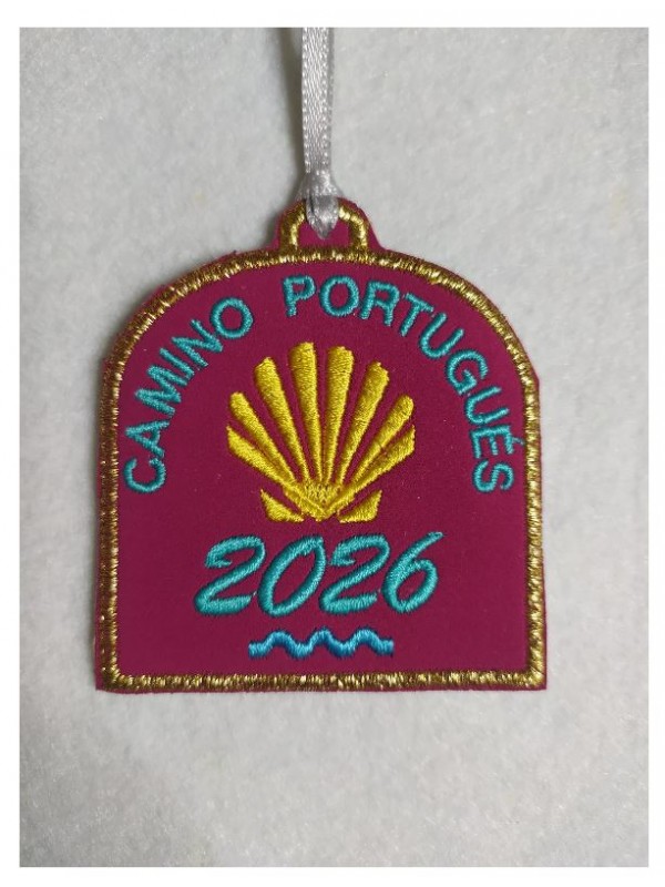 Parche rosa camino de Santiago