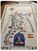 Parche banderas camino Santiago portugués con año