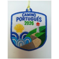 Patch of Portuguese coastal camino on a white background
