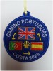 Parche bordado bandera reino unido camino portugues costa con año