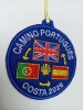 Parche bordado bandera reino unido camino portugues costa con año