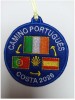 Parche bordado camino de santiago portugues costa 3 banderas Irlanda
