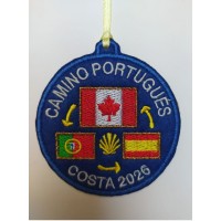Embroidered patch, Portuguese Way of St. James, Canada coast