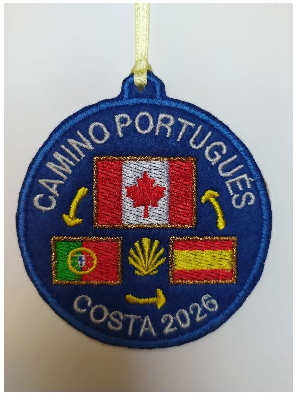 Embroidered patch, Portuguese Way of St. James, Canada coast