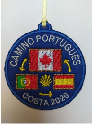 Embroidered patch, Portuguese Way of St. James, Canada coast
