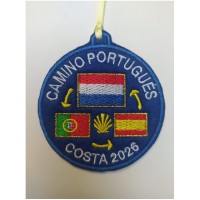 Embroidered patch Camino de Santiago Portuguese flag Netherlands