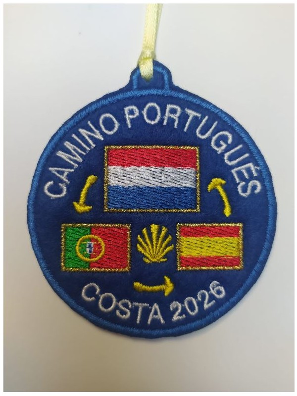 Embroidered patch Camino de Santiago Portuguese flag Netherlands