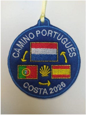 Parche bordado camino de Santiago Portugués bandera paises bajos
