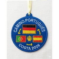 Parche bordado Camino de Santiago Portugués bandera Alemania