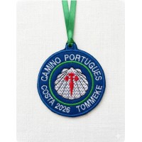 Parche concha y cruz Santiago con tu nombre y año