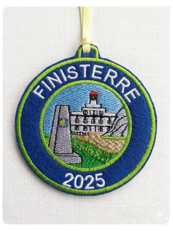 Finisterre embroidered patch personalizes year