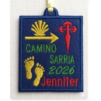 Camino Santiago Sarria patch with your name and year