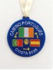 Parche bordado camino de santiago portugues costa 3 banderas Irlanda